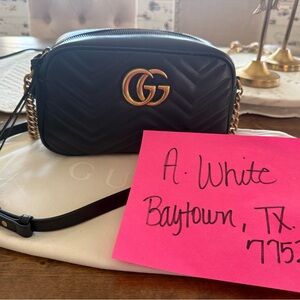 Gucci Black Crossbody with Gold Hardware